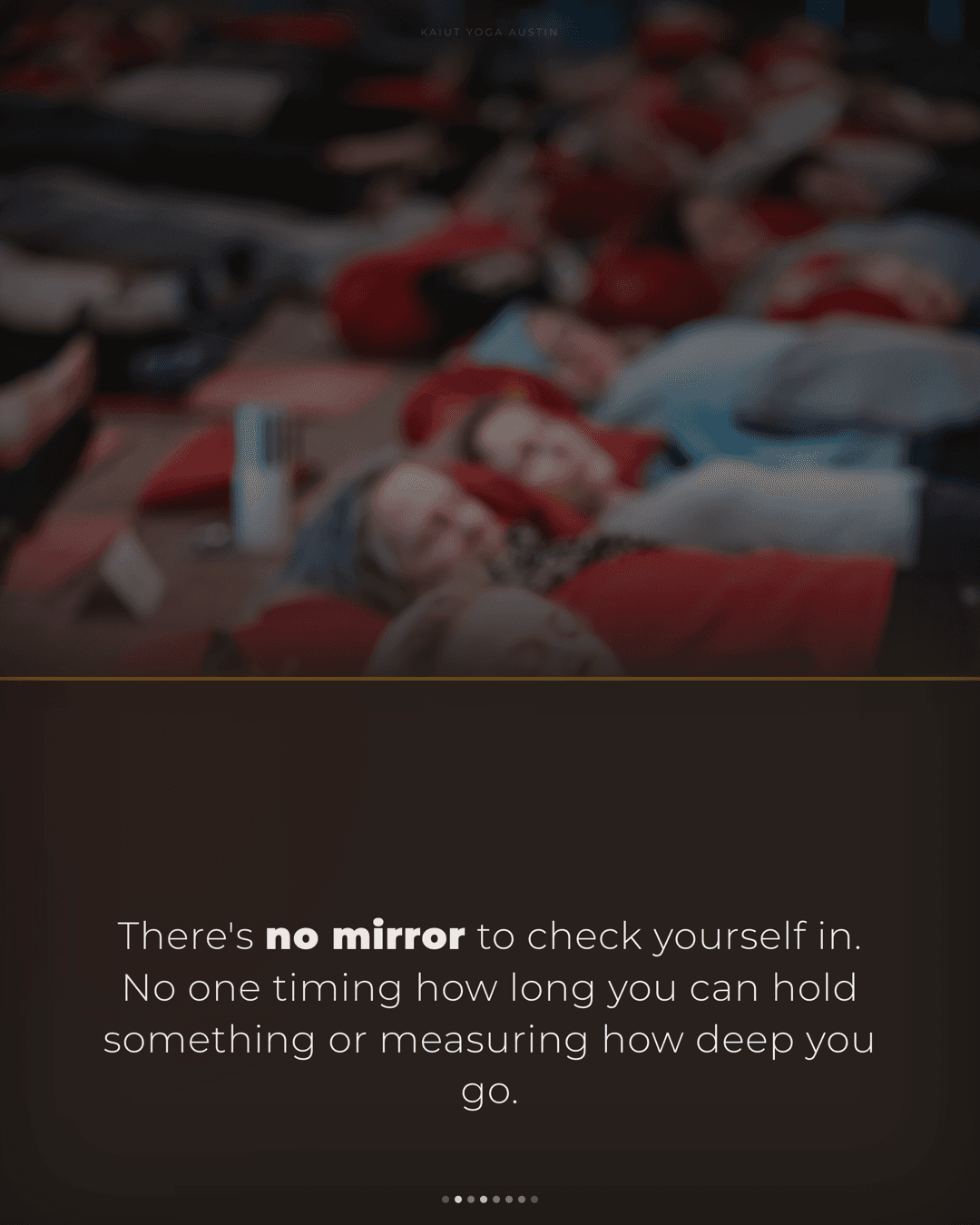 Interior slide — There's no mirror to check yourself in