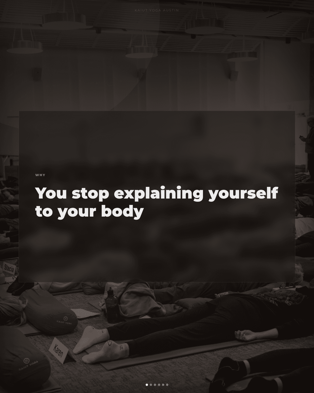 Art Director era: You stop explaining yourself to your body