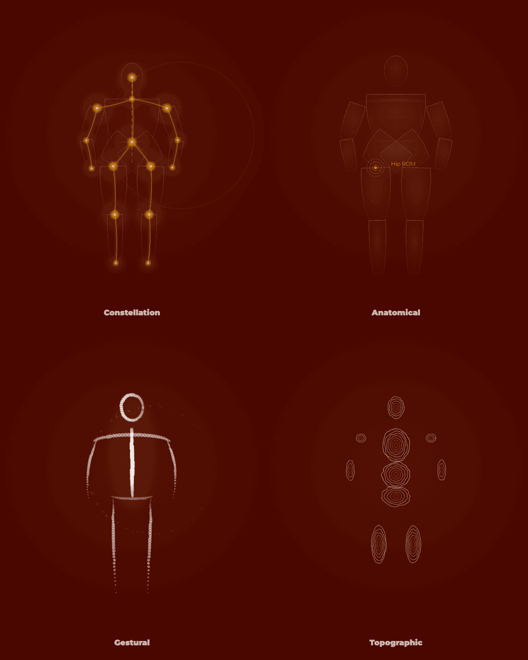 First iteration — stick figure yoga poses