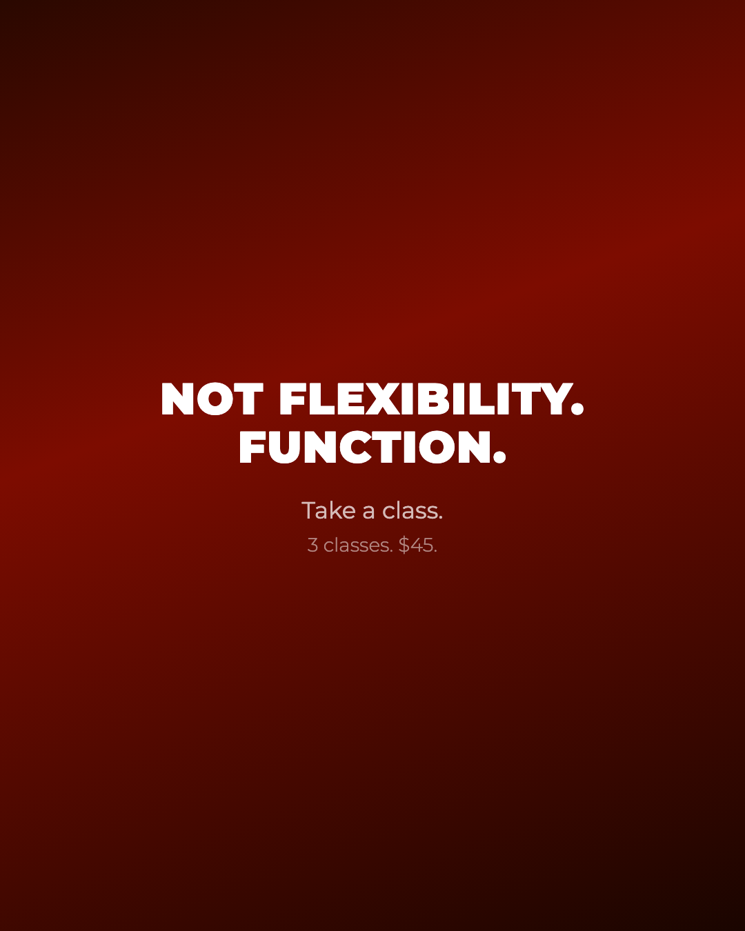 Not Flexibility