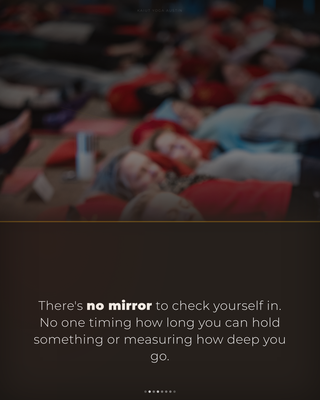 Interior slide — There's no mirror to check yourself in
